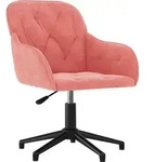 vidaXL B&uuml;rostuhl Drehbar Rosa Samt - Rosa