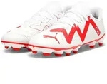 Puma Future Play FG/AG Jr Kinder Fu&szlig;ballschuhe wei&szlig; fire orchid UK 10 EU 28 - 28