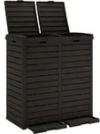 vidaXL Outdoor-M&uuml;lltonne Schwarz 78x41x86 cm Polypropylen - Schwarz