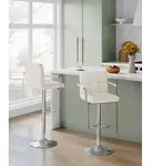SONGMICS 2er-Set Barhocker Kunstleder, mit h&ouml;henverstellbar,um 360&deg; drehbar -...