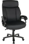 Chefsessel ENNIO, Schwarz, Kunstleder, Wippmechanik, Taschenfederkern, 180 kg -