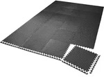 tectake&reg; Schutzmattenset 24-teilig mit 48 Randst&uuml;cken je 61 x 61 cm - Schwarz