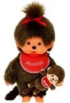 Monchhichi 20cm Mother Girl + Mini MCC - Bunt