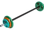 GORILLA SPORTS&reg; Langhantel Set 19,3 kg - Aerobic, 130 cm, mit 6 Hantelscheiben,