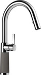 Schock 555120SIL, SCHOCK Armatur SC-520 in SILVERSTONE mit Zugauslauf / CRISTADUR