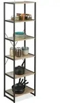 Relaxdays Standregal, hohes B&uuml;cherregal mit 6 F&auml;chern, Regal Industrial Design,