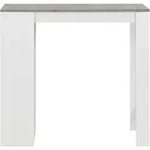 vidaXL Bartisch mit Regal Wei&szlig; 110x50x103 cm - Wei&szlig;