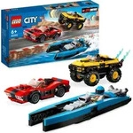 LEGO 60395 City Rennfahrzeuge Kombiset, 2K DRIVE Videospiel-Fahrzeug-Set mit