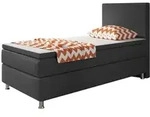 Inter Handels Boxspringbett Berlin, 90x200, Anthrazit - Grau
