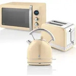 SWAN STRP2070CNEU Retro Set Fr&uuml;hst&uuml;ck, Wasserkocher 1,8 L, 2 Breitschlitz-Toaster,