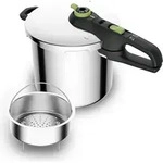 Tefal Secure Trendy Schnellkochtopf mit Korb 8 L; P25844, 8 l, Keramik, Gas, Halogen,