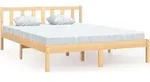 vidaXL Massivholzbett Kiefernholz 120x200 cm - Braun