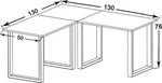 VCM VCM Holz Schreibtisch | Eckschreibtisch schlicht | 130x130 | L Form links...