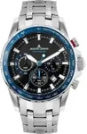Jacques Lemans 1-2099E Herrenuhr Chronograph Liverpool Stahl/Blau - Schwarz