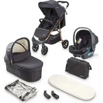 Babygo Kombikinderwagen Style 3in1 schwarz/rosegold - Schwarz/Rosa