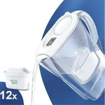 BRITA Wasserfilterkanne Marella wei&szlig; (2,4l) - 12x MAXTRA PRO Pure Performance -