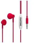 Pantone PT-WDE001R1 Rote und wei&szlig;e kabelgebundene In-Ear-Kopfh&ouml;rer f&uuml;r Musik und