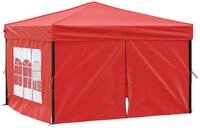 vidaXL Partyzelt Faltbar mit Seitenw&auml;nden Rot 3x3 m