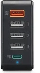 Hama Schnellladeger&auml;t Schnellladeger&auml;t, 1x USB-C, 4x USB-A, PD, 51 W, m - Schwarz