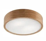 Bioledex Deckenleuchte Natur-Leuchte 37cm 2x E27 Eiche Holz, Glas - Braun