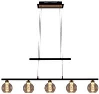 Pendelleuchte - LED Glas-/Pendelleuchte "BRASS" L: 90cm schwarz, H&auml;ngelampe im