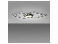 LED-Deckenleuchte - Schwarz - Weiß - Kunststoff - Metall - B 106 cm