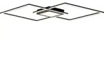 JUST LIGHT ASMIN LED Deckenleuchte Warmweiss 45W schwarz 14695-18 - Schwarz/Wei&szlig;