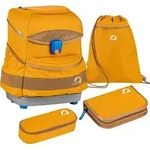 finkid BUDDY CLASSIC 4tlg. Schulranzenset - golden yellow/cinnamon - Gelb