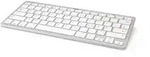 Hama KEY4ALL X510, Kabellos, Bluetooth, Scherenschalter, QWERTZ, Silber, Wei&szlig; -