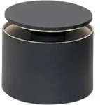 Tragbare und wiederaufladbare Push Up Dunkelgraue LED-Tischlampe - Grau