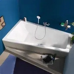Duravit No. 1 Trapez-Badewanne 170 x 100 cm mit 1 R&uuml;ckenschr&auml;ge links - Wei&szlig;