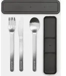 Brabantia Make & Take Besteckset 3 St&uuml;ck Grau, Edelstahl - Grau/Silber
