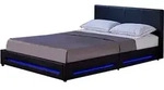 HOME DELUXE - LED Bett ASTEROID - Schwarz, 180 x 200 cm - Inkl. Lattenrost I