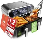 Stillstern Dual Zone Hei&szlig;luftfritteuse 8L (f&uuml;r 1-8 Pers), 2400W, Ausgezeichnet 1,2