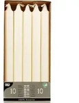 10 Papstar Kronkerzen &Oslash; 2,2 cm, 24 cm weiss aus 100 % Stearin 15259 - Wei&szlig;