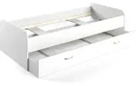 Ausziehbett Vitalispa Enzo Wei&szlig; 90x200 cm, Model 25363 - Wei&szlig;