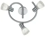 TRIO LED-Schnecke LEVISTO8710903073xE14/6W/3000K/3x470Lm D 30cm Nickel m. - Silber