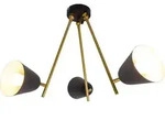 Deckenleuchten - 3er Deckenleuchte "TRITON" H: 50cm schwarz, Deckenlampe im...