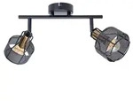 Spots - 2er Wand-/Deckenleuchte/Spot "FORO" L: 32cm schwarz/golden, Strahler im