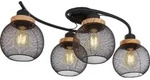 Globo Lighting Deckenleuchte Metall schwarz matt, 4x E27 - Schwarz