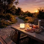 BRILONER Mini LED Akku Tischleuchte IP44, Stufenweise Dimmbar, Touch, Mobiles...