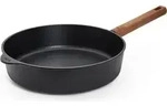 Woll, Eco Logic Induktion, Guss-Hochrandpfanne, fester Holzstiel &Oslash; 24 cm, 7 cm hoch,