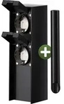 MONZANA&reg; Gartensteckdose 2fach IP44 Metallspie&szlig; Garten Au&szlig;ensteckdose