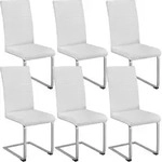 tectake&reg; Set Schwingstuhl Bettina gepolstert mit Kunstlederbezug 41 x 52 x 99 cm -