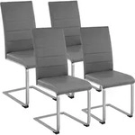 tectake&reg; Set Schwingstuhl Bettina gepolstert mit Kunstlederbezug 41 x 52 x 99 cm -