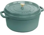Staub Cocotte, 28 cm | Eukalyptus | rund | Gusseisen La Cocotte Eukalyptus -