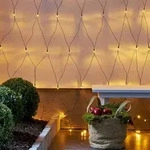 LED Lichternetz - GOLDEN LED Serie - 200 ultra warmwei&szlig;e LED - 3m x 3m - schwarzes