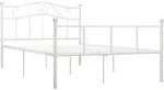 vidaXL Bettgestell Wei&szlig; Metall 140&times;200 cm - Wei&szlig;