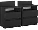 Nachttisch Vicco Monty Schwarz 2er Set, Model 40437 - Schwarz