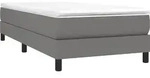 vidaXL Boxspringbettgestell Dunkelgrau 100x200 cm Stoff - Grau